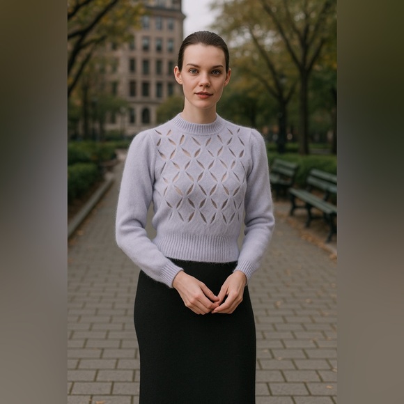 Kerisma Shekere Angora Blend Cutout Sweater Lilac M/L - Picture 12 of 13